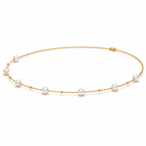 Joe Silver Pearl Necklace