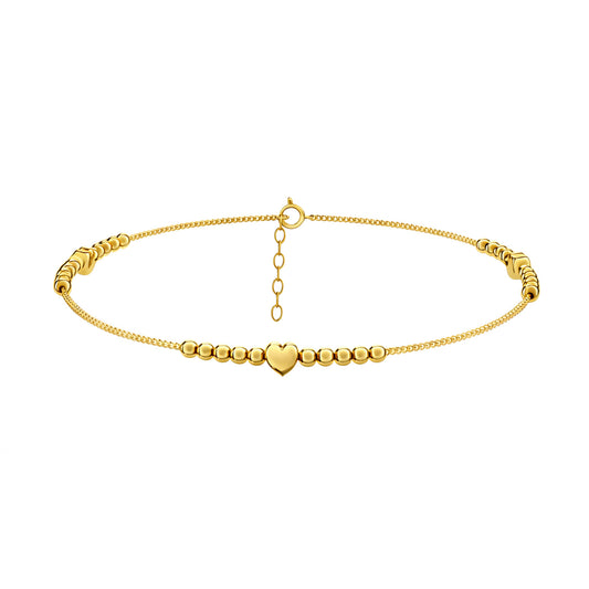 Qela Silver Heart Anklet