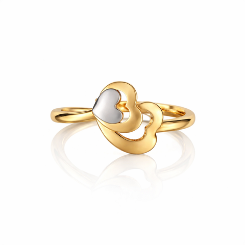 Lyra Silver Adjustable Two Tone Ring
