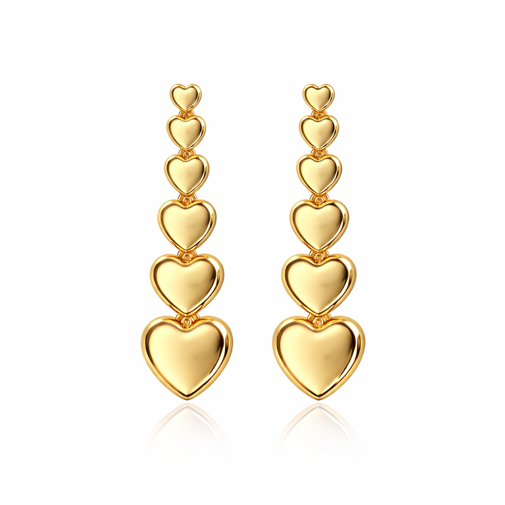 Veda Silver Heart Earrings