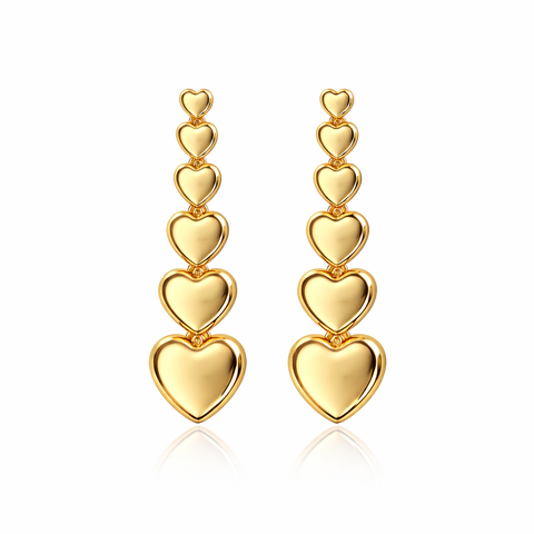 Veda Silver Heart Earrings