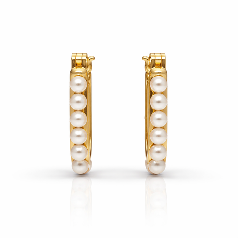 Kate Silver Synthetic Pearl Earrings