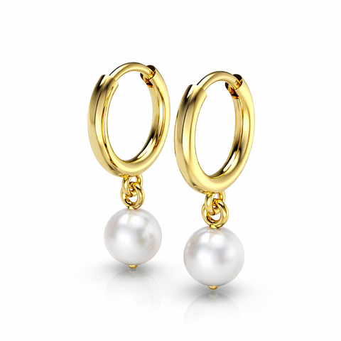 Bina Silver Synthetic Pearl Earrings