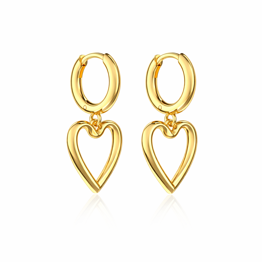 Peri Silver Heart Earrings