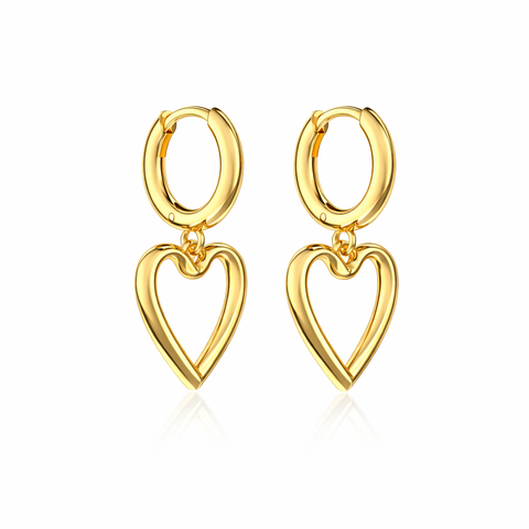 Peri Silver Heart Earrings