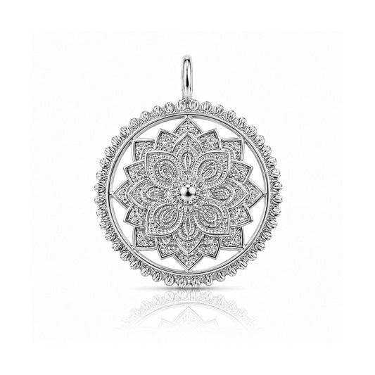 Mavi Silver Floral Pendant