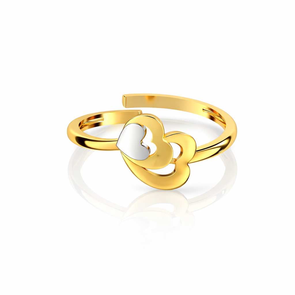 Lyra Silver Adjustable Two Tone Ring