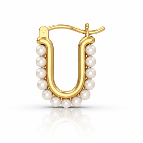 Kate Silver Synthetic Pearl Earrings