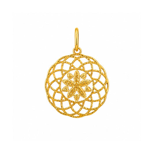 Zoe Silver Floral Pendant