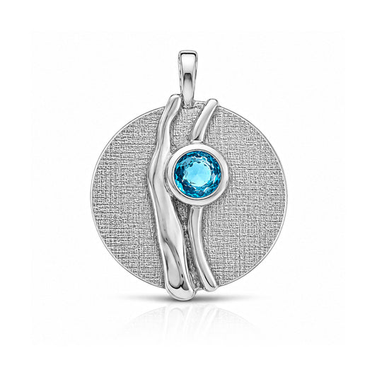 Lila Silver Topaz Pendant