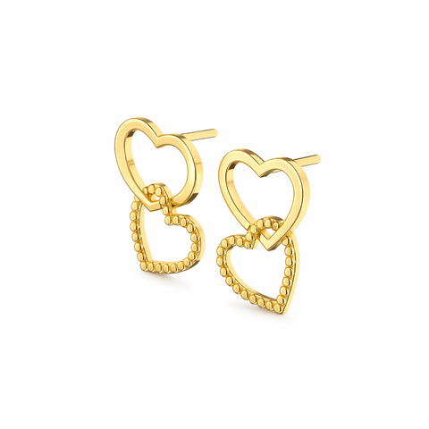Lira Silver Heart Earrings