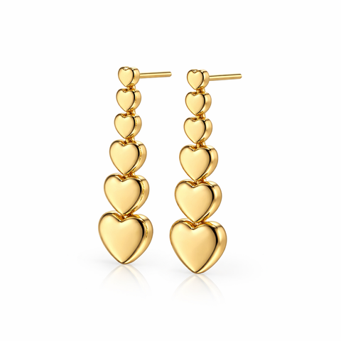 Veda Silver Heart Earrings