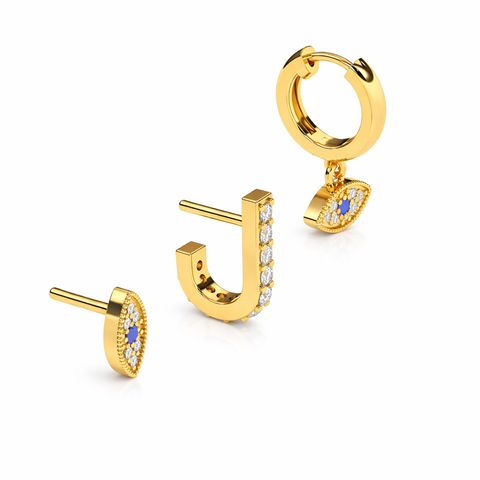 Demi Silver Earrings Set