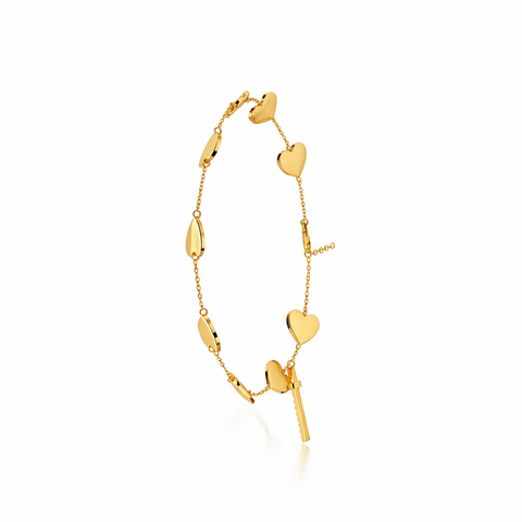 Huni Silver Heart Anklet