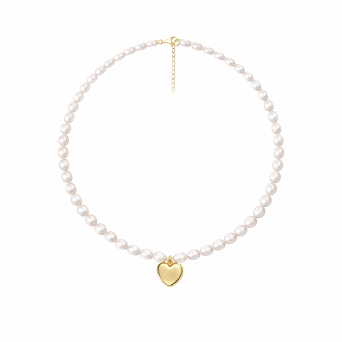 Lyra Silver Heart Necklace