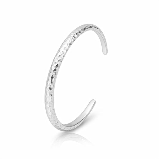 Anna Silver Cuff Bangle Bracelet