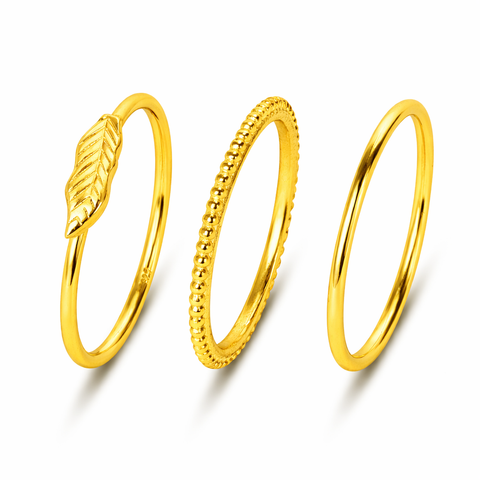 Cora Silver Adjustable Rings Set