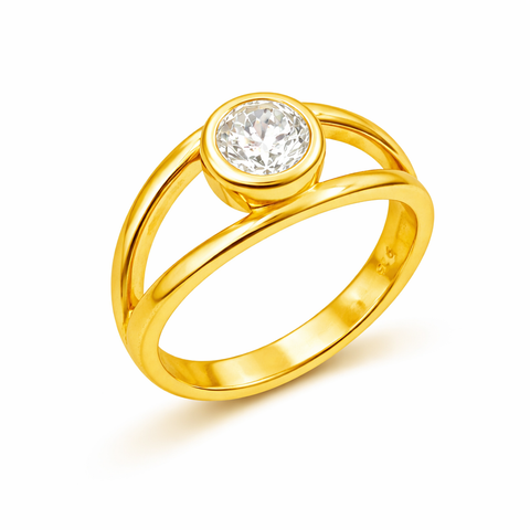 Rose Silver Adjustable Ring