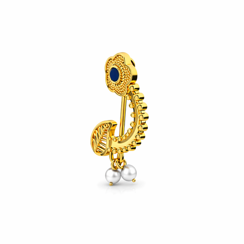 Liza Silver Pearl Nose Pin