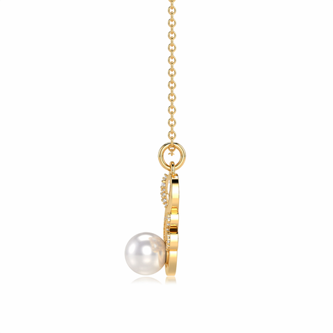 Zyra Silver  Pearl Necklace