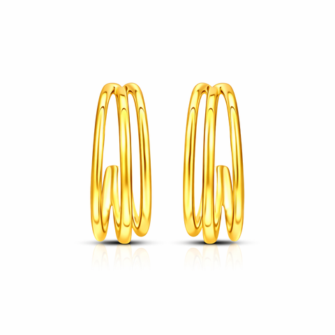 Diya Silver Hoop Earrings