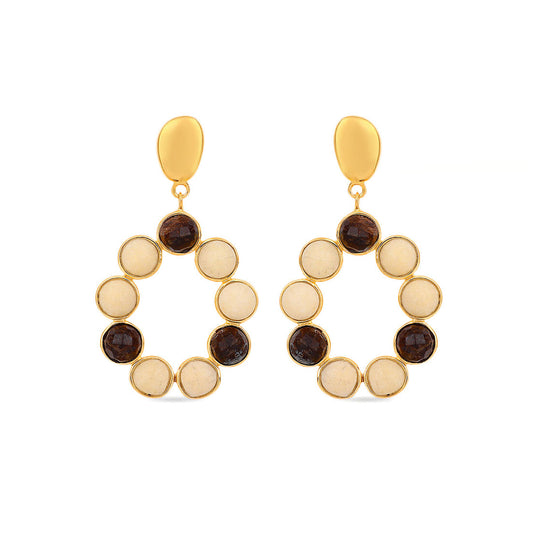 Sia Silver Round Earrings