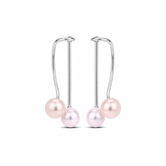 Sia Silver Pearl Earrings