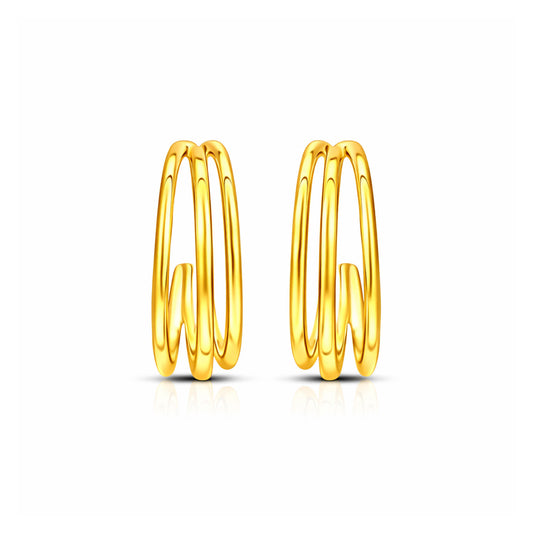 Diya Silver Hoop Earrings