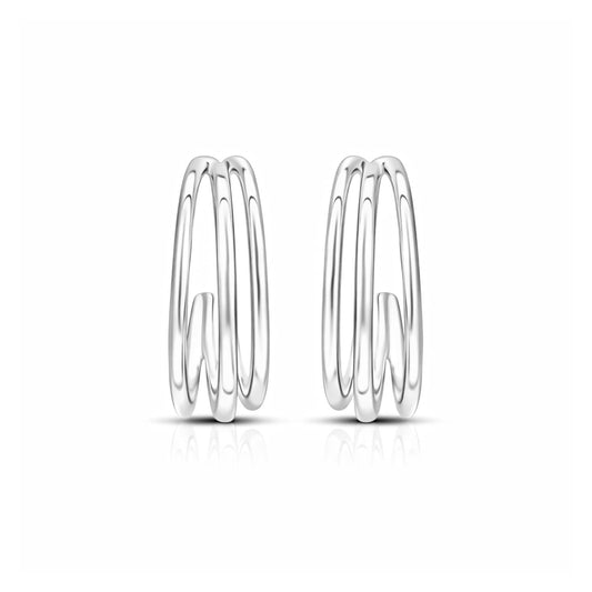 Diya Silver Hoop Earrings