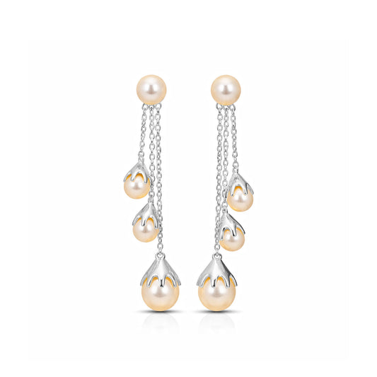 Jova Silver Pearl Earrings
