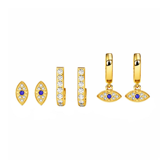 Demi Silver Earrings Set