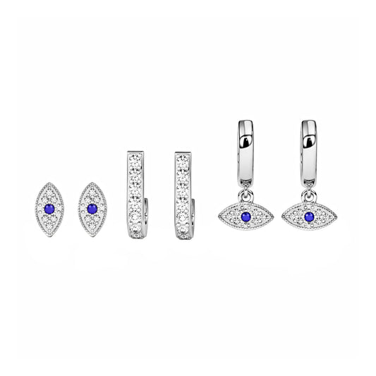Demi Silver Earrings Set