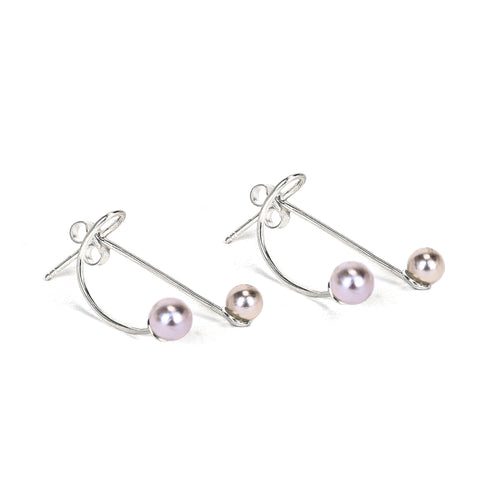 Sia Sterling Silver Synthetic Pearl Earrings