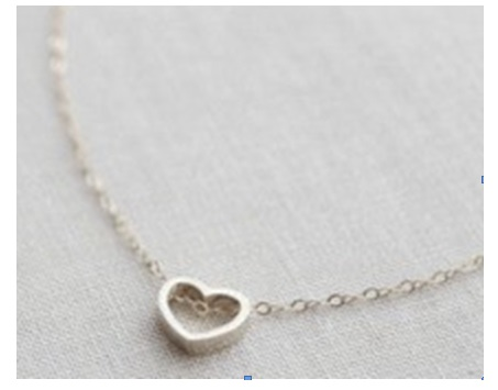 Anna Sterling Silver Heart Necklace