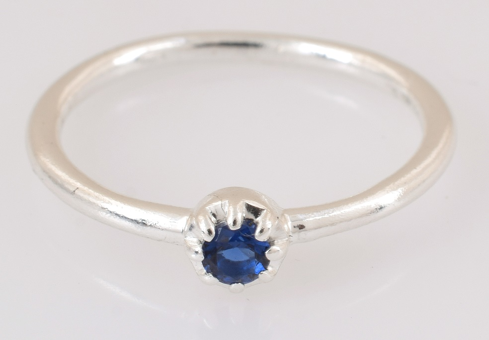 Mia Sterling Silver Imitation Apatite Blue Ring