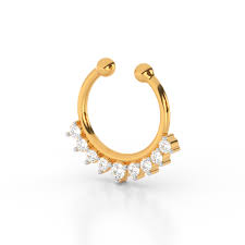 Kyna Sterling Silver Gold Plated Nose Pin