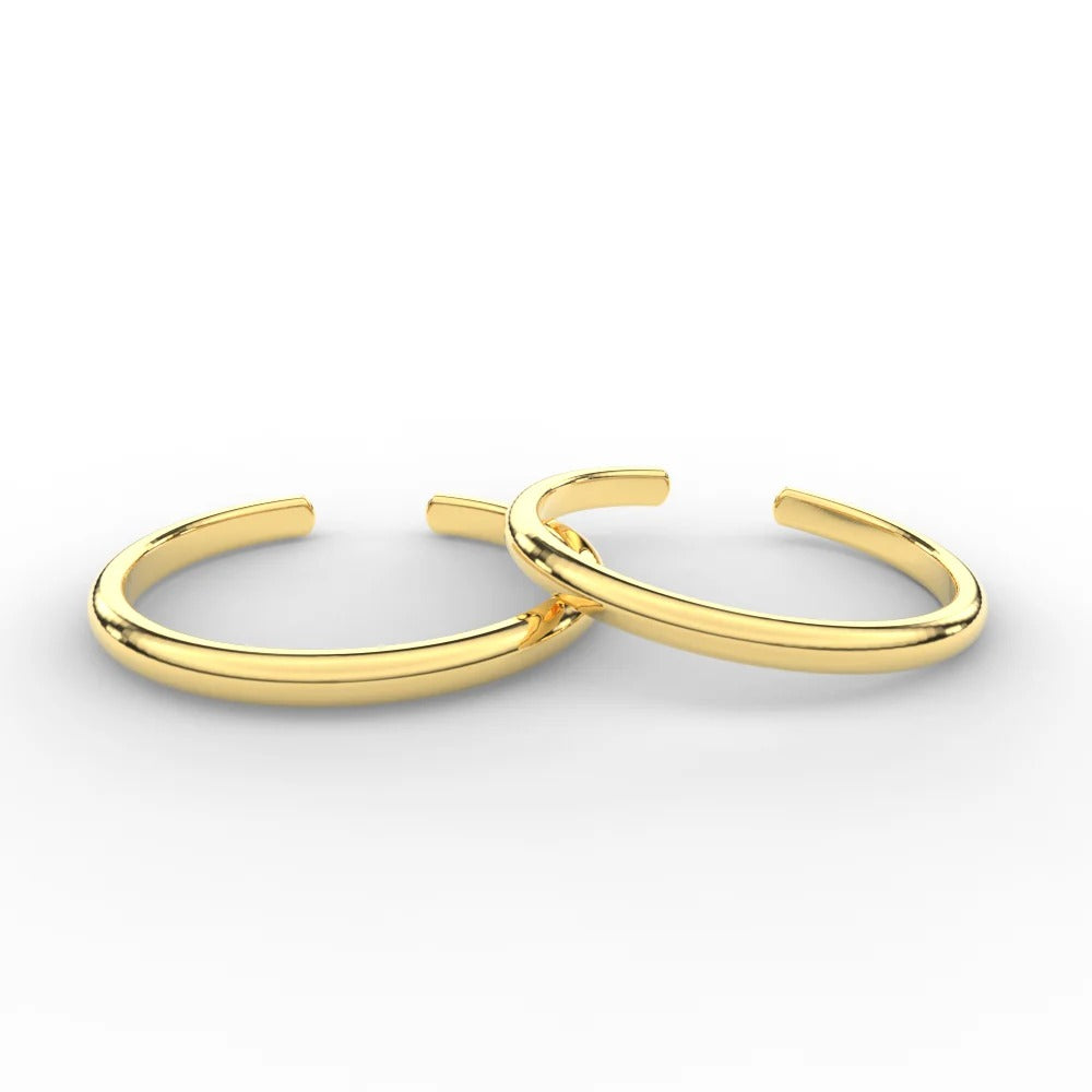 Nyla Sterling Silver Gold Plated Toe Rings