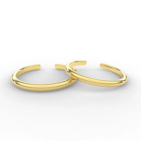 Nyla Sterling Silver Gold Plated Toe Rings