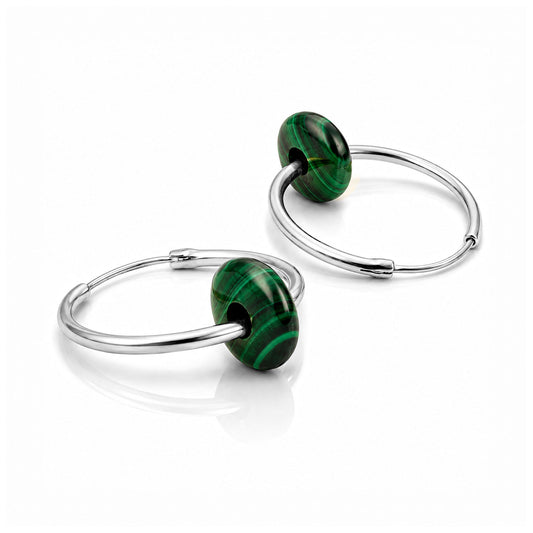 Rina Silver Malachite Earrings