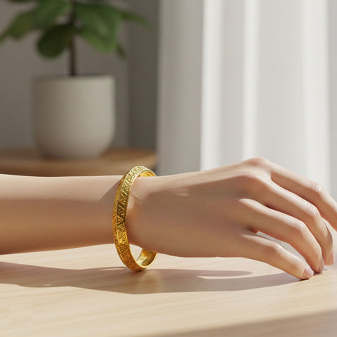 Ruby Silver Elegant Bangle