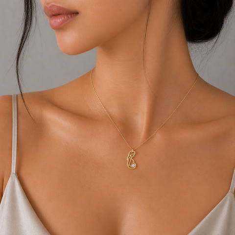 Kyna Silver  Necklace