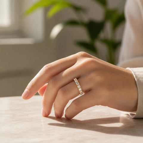 Demi Silver Diamond Adjustable Ring