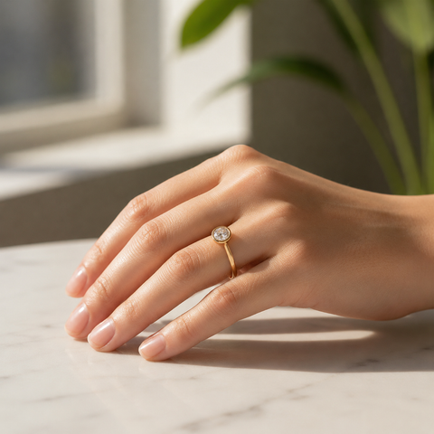 Anne Silver Diamond Adjustable Ring