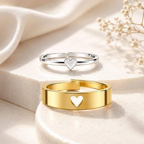 Havi Silver Adjustable Two Tone Ring Set