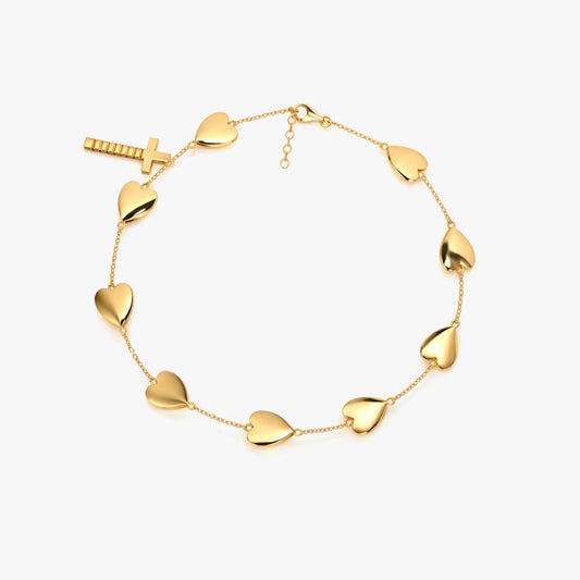 Huni Silver Heart Bracelet