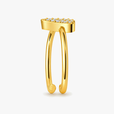 Meya Silver Heart Adjustable Ring
