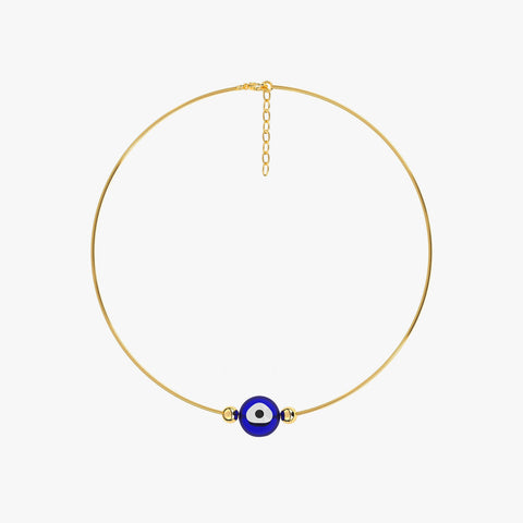 Nyra Silver Evil Eye Anklet