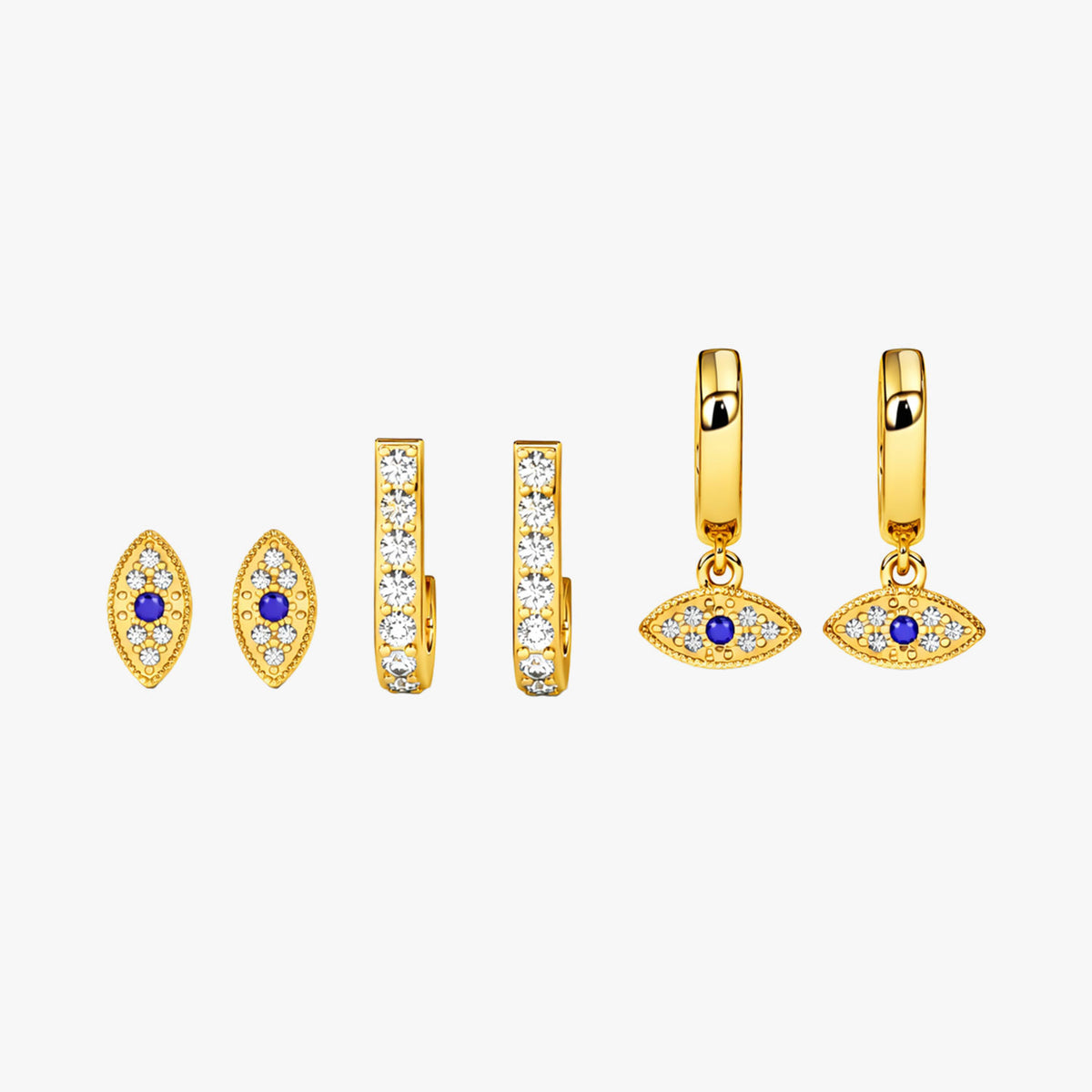 Demi Silver Earrings Set