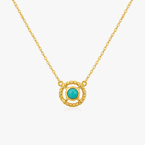 Lily Silver Turquoise Necklace