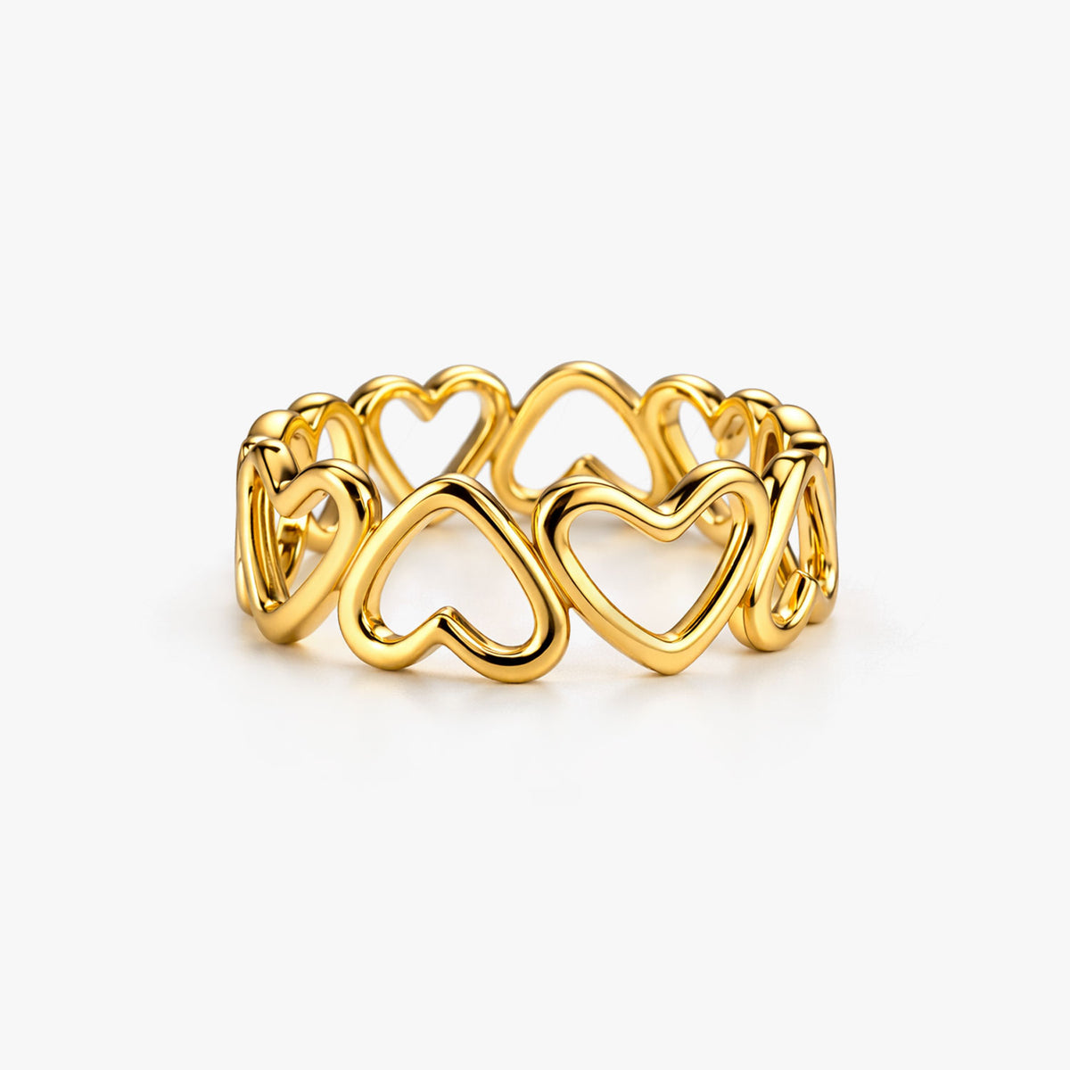 Aila Silver Heart Adjustable Ring